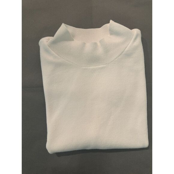 Pilcro By Anthropologie Knit Top M Cowl Neck Sz L Sleeveless White - Picture 7 of 8